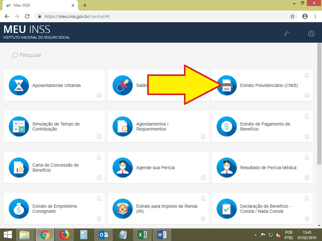 Como baixar o extrato previdenciário  CNIS e a carta de concessão no